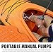 Heidouse Bilge Pump with Extension Hose, Portable Manual Bilge Pump with Non-Slip Handle, Rescue Outdoor Survival Tool for Kayak Canoe Boat, Pumps