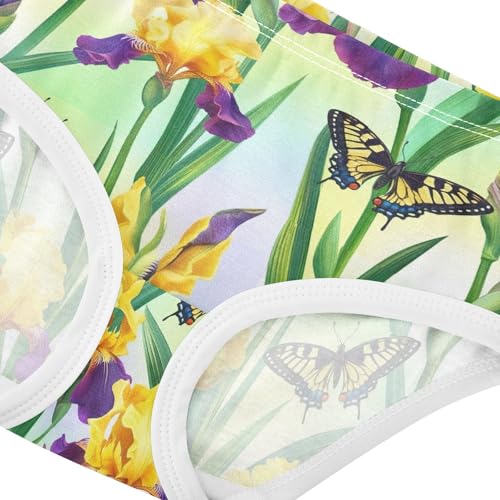 Joisal Yellow Purple Iris Flowers Toddler Girls Underwear 2t Cotton Panties for Girl Pattern Underpants Briefs4