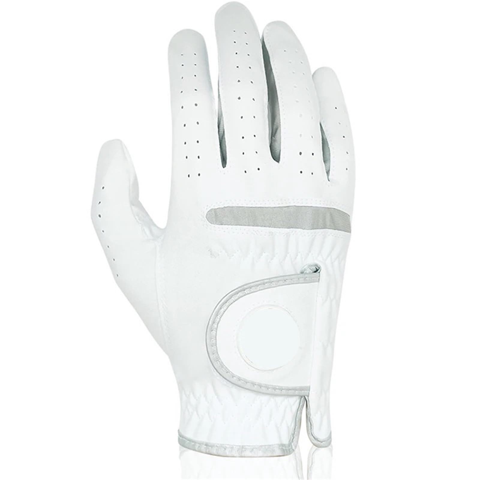 Guantes De Golf Guante de Golf for Hombre, Tela Transpirable, Marcador, Guante Blanco reemplazable, 2 uds. Golf Guantes