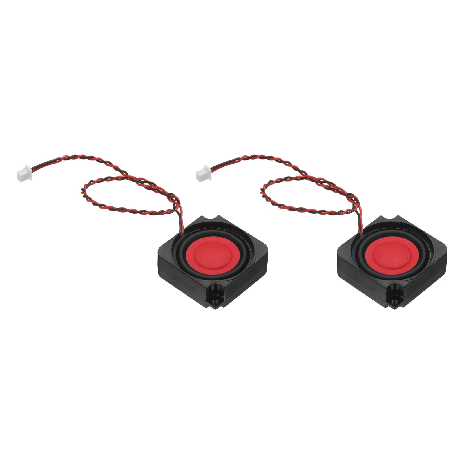 PATIKIL 2 Watt 8 Ohm Mini Speaker, 2PCS Full-Range Mobile Portable Advertising Machine Micro Loudspeaker Connector for Small Electronic Projects, Black Red-picture-17