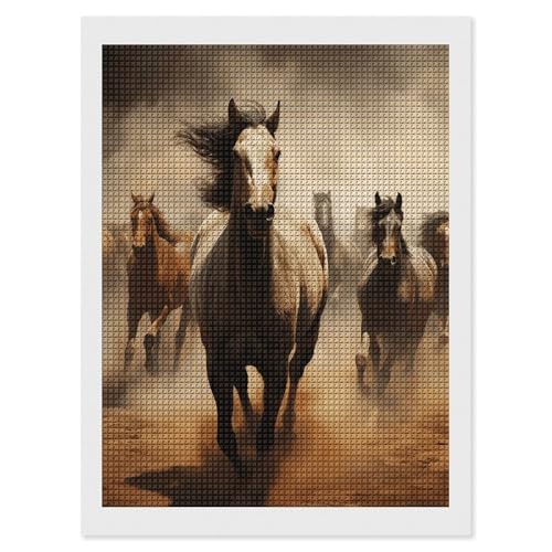 Kit de peinture diamant chevaux FodPand carré 5D pour adultes débutants