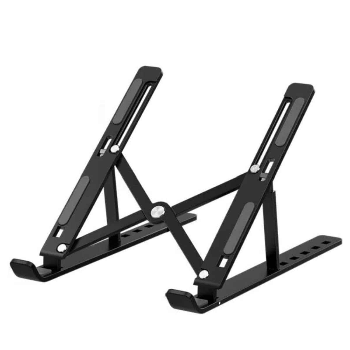 Suporte Notebook 17" Alumínio Resistente Apoio Mesa Ajustável (PRETO) | em Metal para