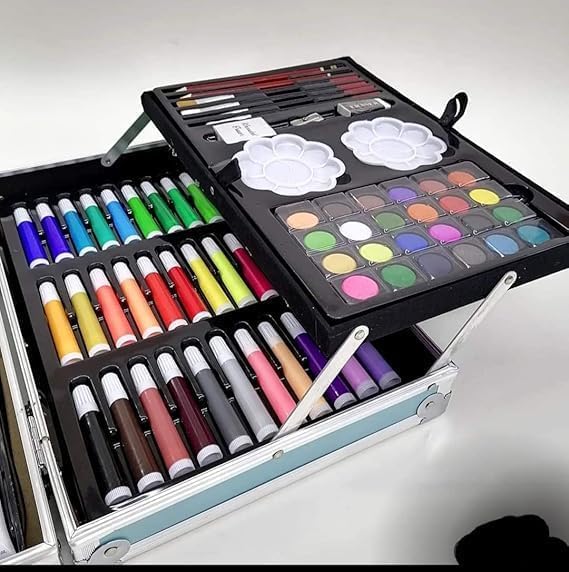 Image of Deluxe Drawing and Painting Art Set Crayon Color Set for Kids | Case Art & Craft Supplies | Great return Gift (Modern, 145)