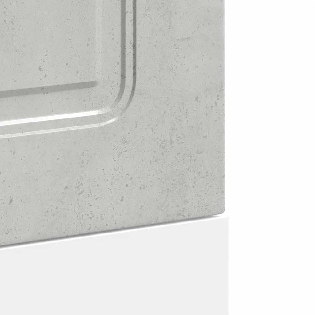 Kalmar - Pannello frontale per lavastoviglie in legno grigio cemento, 45 x 1,5 x 57 cm, pannello frontale per lavastoviglie da incasso, moderno