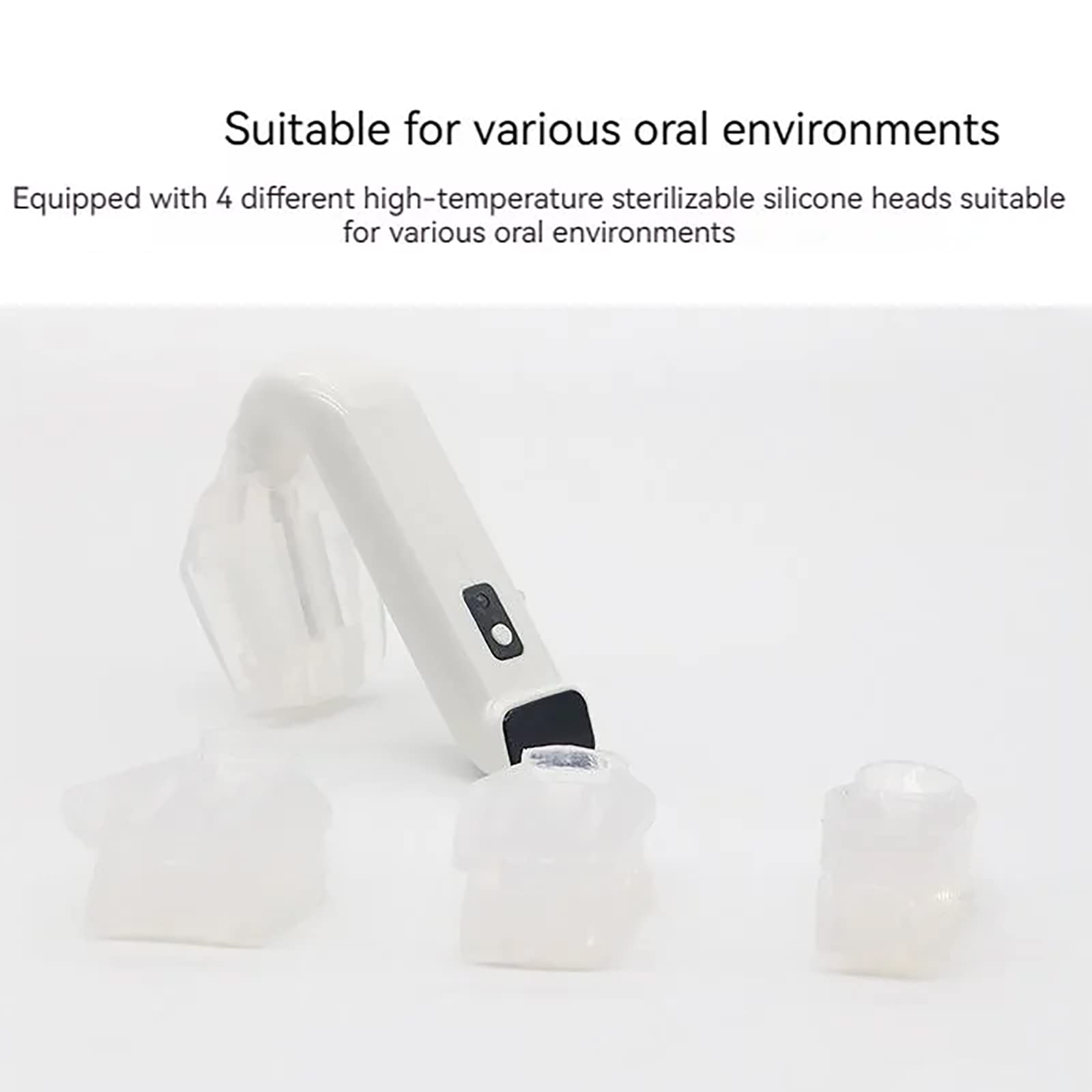 Esame Odontoiatrico Orale Leggero, Lampada per L’Esame Orale LED con Funzione Succhiante Saliva E USB, Luminosità Regolabile E 4 Testine in Silicone Modificabili, per L’Esame Dentario