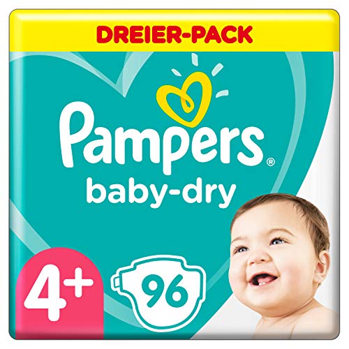 Pampers Baby Dry – Luiers Maat 4+ (10-15 Kg) – 96 Stuks – Tripple Pack
