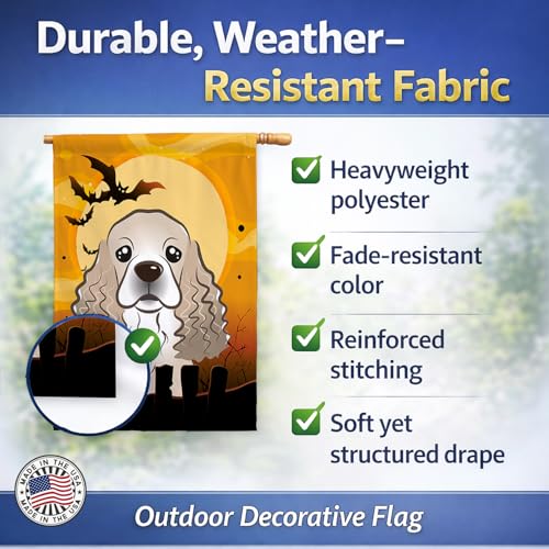 Drapeau de maison en toile premium Halloween Cocker multicolore Caroline's Treasures L - 6