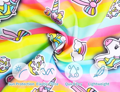 Image of TENVDA Girls Swimsuit Summer Beach Sport Halter Bathing Suits One Piece Swimwear for 2-12 Years Old Kids