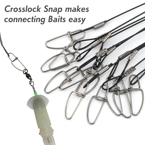 Wire Leaders para pesca en agua salada 20 piezas 50cm miniatura 5