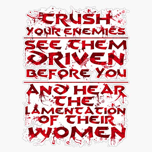 Conan Blood Quote Vinyl Bumper Sticker 5