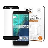 Google Pixel XL Screen Protector, Orzly 2.5D Pro-Fit Tempered Glass Screen Protector for Google Pixel XL (5.5 inch model - 2016) - Transparent with CHARCOAL BLACK Rim
