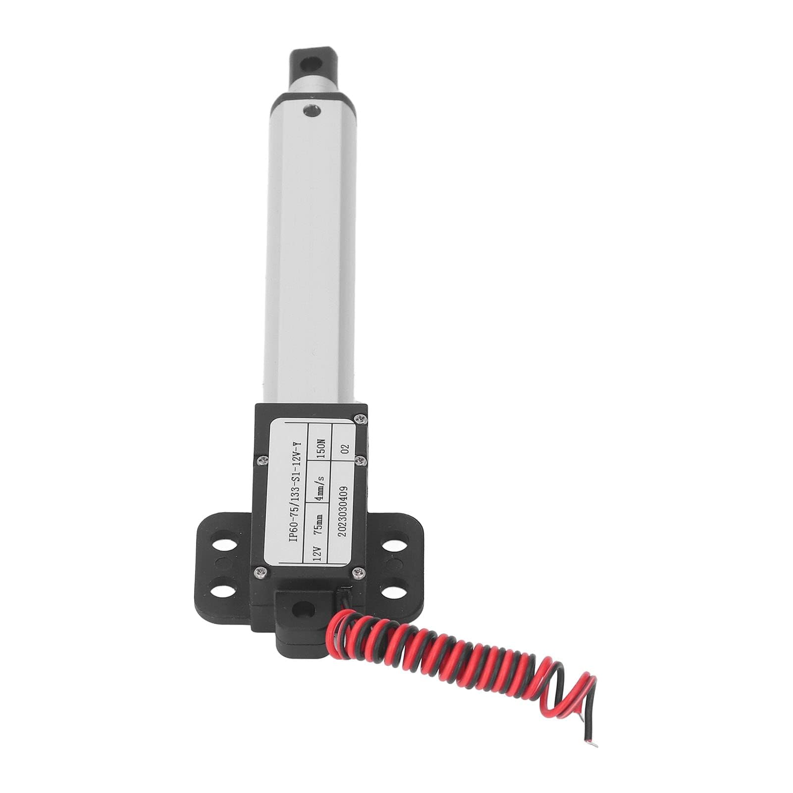 Actuador Lineal Eléctrico 75mm 150N 12V Aleación de Aluminio Mini Motor