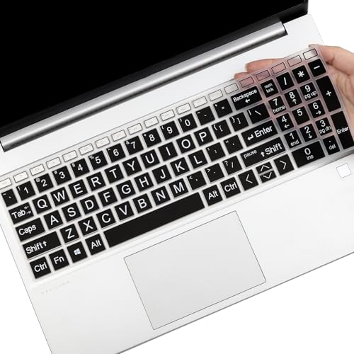 Large Print Keyboard Cover for 2024 2023 HP 15.6 Laptop 15-fc 15-fd Series/HP Pavilion 15t 15z 15-eg 15t-eg 15-er 15-eh 15z-eh Series HP 15.6 inch Laptop Keyboard Protector Cover Skin