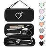 Yinke Stethoskop Tasche für 9M littmann/MDF/ADC Stethoskop Krankenschwester Zubehör für Notfallsanitäter Klein, und Tragbar Stoßfest für Reisen Passt Medizinische Schere Reflexhammer Stift Licht