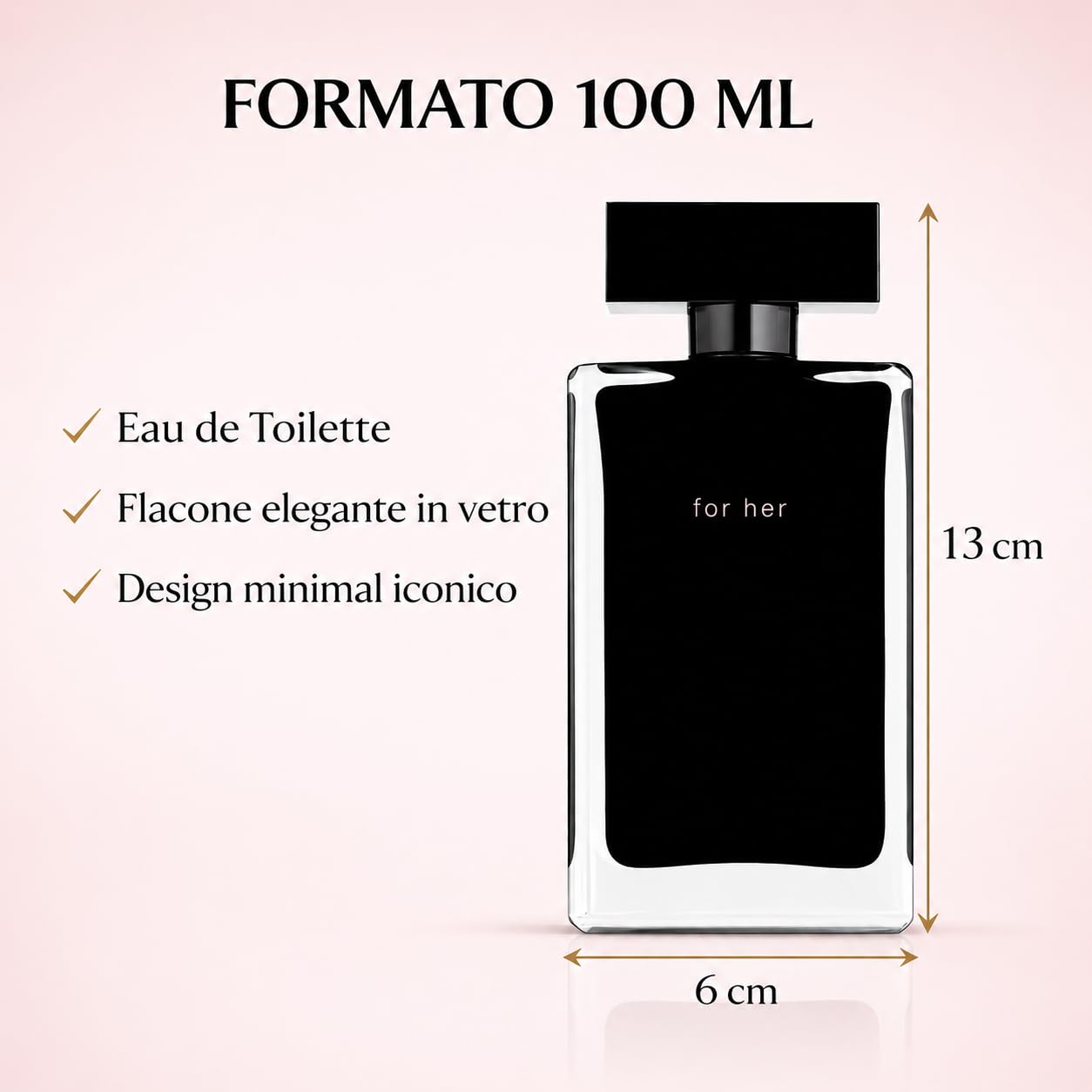Narciso For Her Eau de Toilette, 100 ml, Profumo Femminile Elegante e Sensuale – Fragranza Floreale Muschiata con Note di Muschio e Patchouli – Eau de Toilette Spray