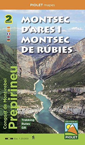Montsec d’Ares i Montsec de Rúbies. Carpeta con los 2 mapas. 1:20.000. Piolet.: Prepirineu. Escal
