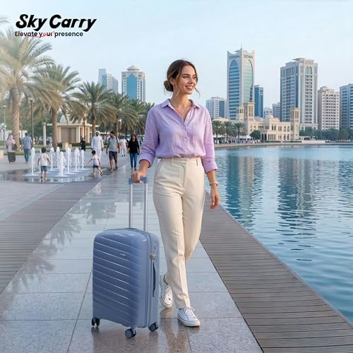 Image of Sarjah Polypropylene Suitcase Trolley Bag Set of 3 | Spinner Luggage | TSA-Type Lock, 360 Dual Spinner Wheels, Aviation-Grade Telescopic Handle, Matte-Gloss Finish