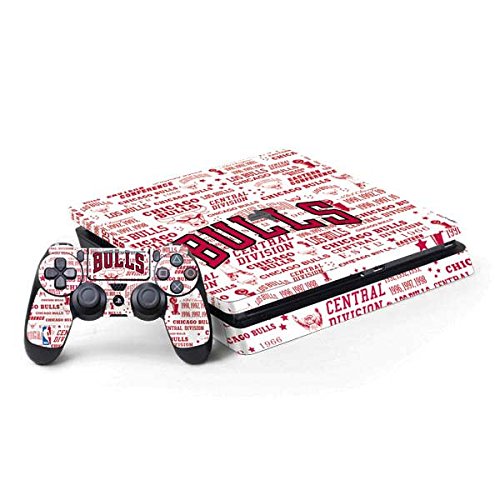 Skinit Decal Gaming Skin Compatible with PS4 Slim Bundle - Officially Licensed NBA Chicago Bulls Historic Blast Design
