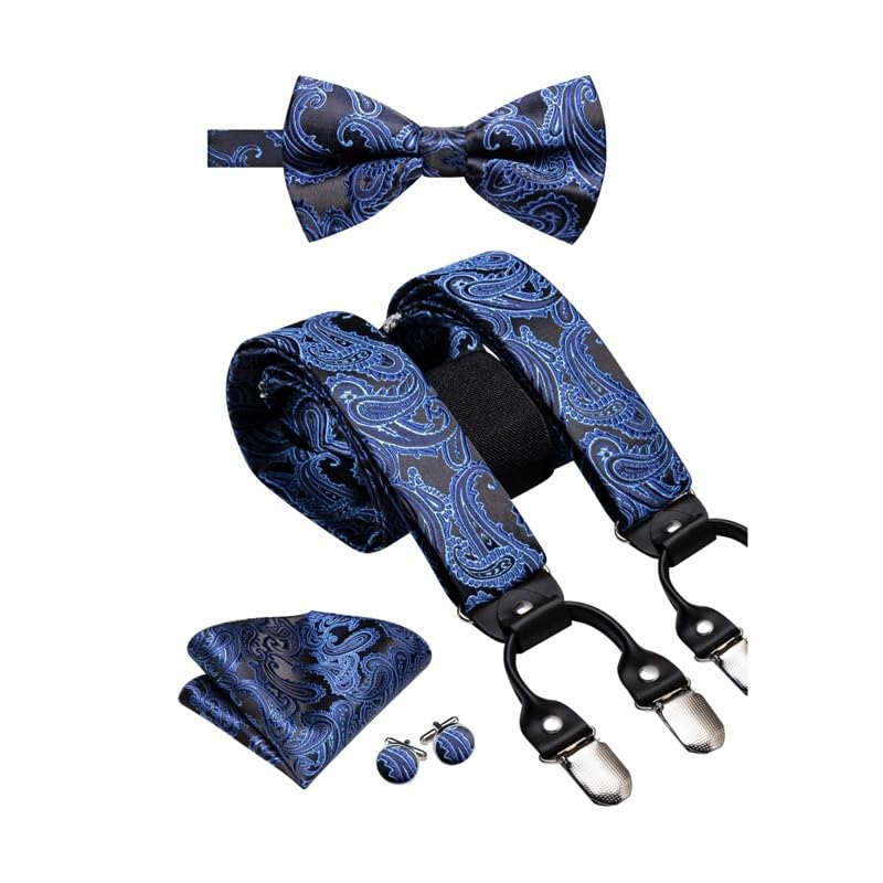 Set para hombre de tirantes, moño y gemelos ajustables miniatura 2