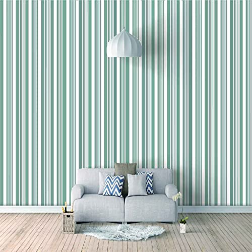 Poster mural personnalisé 3D effet texture toile rayures vertes chic