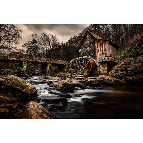 Utah Nature Photography 24x36 Inch Nature Art Print Old Grist Mill Water Wheel