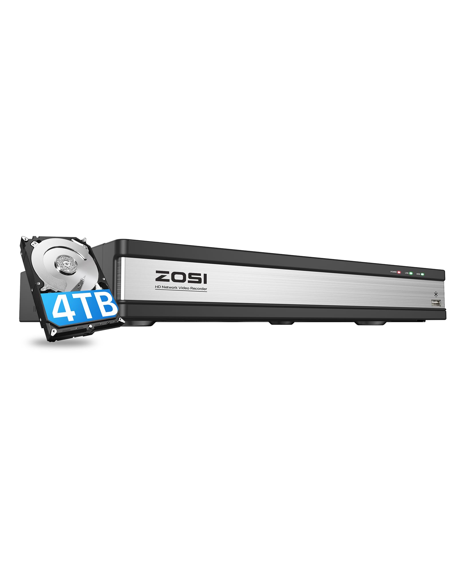 Amazon.co.jp: ZOSI 防犯レコーダー 16ch 4tb hdd 800万画素 poe