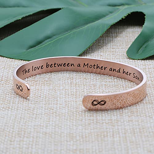 JoycuFF Bracelets for Women Christmas Birthday Thanksgiving Gifts to Mother Mummy Stainless Steel Cuff Bangle Meaningful Year Gifts to Mom2