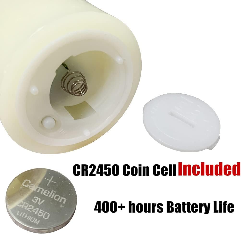 Eywamage Timer Flameless Votive Candles 2 inch x 3 inch , Flickering Small LED Pillar Candles Batteries Included, Ivory Christmas Home Decor 6 Pack with 5 hours timer - Image 2