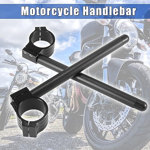 Motoforti 1 Pair 52mm Motorcycle Handlebar Adjustable Motorbike Clip Ons Handle Bar Universal Replacement Black by Motoforti - Image 2