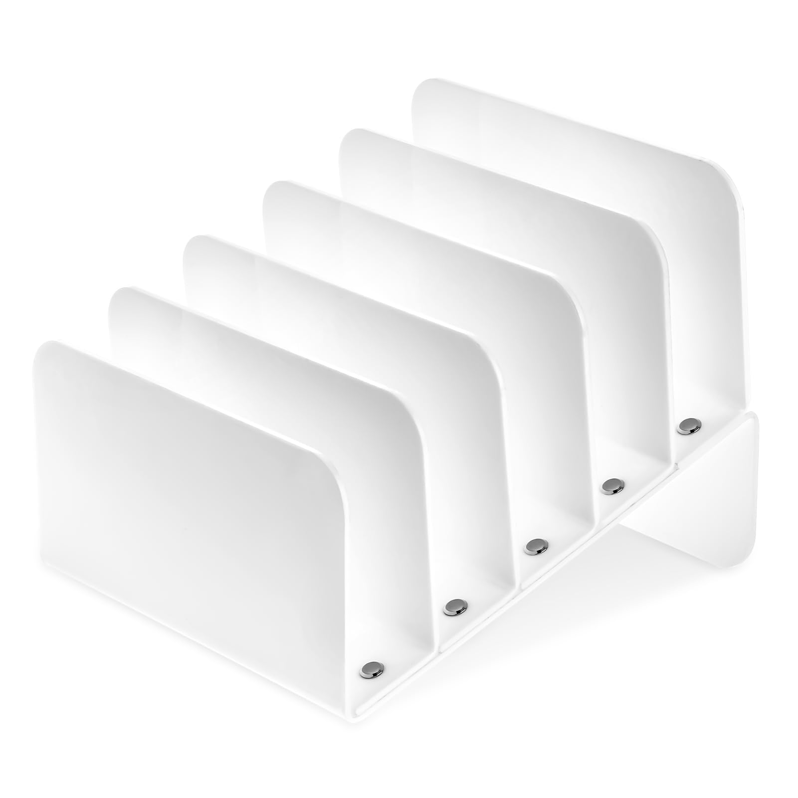 Chunful Organizador de escritorio acrílico, soporte para archivos, organizador vertical, organizador vertical, exhibición de almac