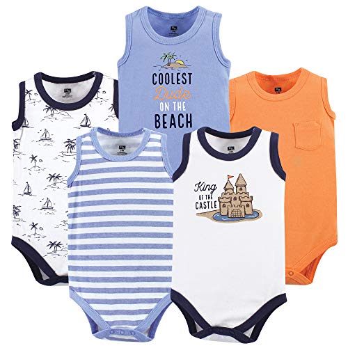Image of Hudson Baby Unisex Baby Cotton Sleeveless Bodysuits