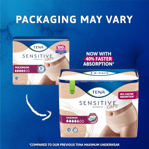 Tena Sensitive Care Maximum Incontinence Underwear Women, XL 45-58in, 72 ct - image 2