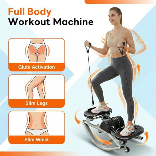 Image of Steppers for Exercise at Home, Rock Stepper, Side-to-Side Aerobic Step Machine with Digital Display & Anti-Slip Mat, Leg Glute Exercise Equipment for Home Office Apartment, 320 LBS Capacity