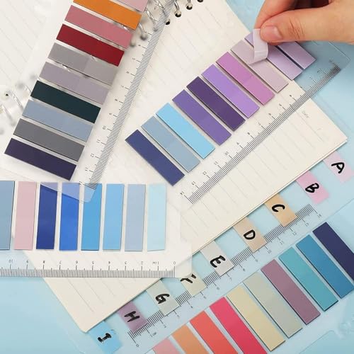Image of Sticky Notes Clear PET Memo Tabs | 200 Pcs Transparent Colorful Self-Adhesive & Removable Page Markers | Writable Waterproof Sticky Tabs for School, Office & Home Organization