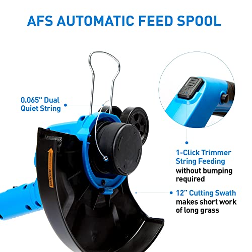 Wisetool Weed Wacker Battery Powered,Cordless String Trimmer & Edger,12 Inch Weed Eater With 3 Spools, Edger Lawn Tool With 90 Degree Adjustable Head,20V 2.0Ah Battery 2 Pack And Fast Charger Included #TOP2