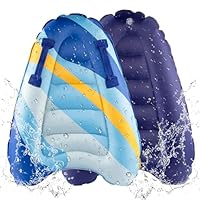 Aufblasbares Bodyboard, Aufblasbare Surfbrett Kinder,Tragbares Bodyboard Kinder mit Griffen,Schwimmbrett Aufblasbar,Faltbar Schwimmenboard Surfboard Kinder Pool Schwimmen Wassersport-75 x 65 x 15 cm