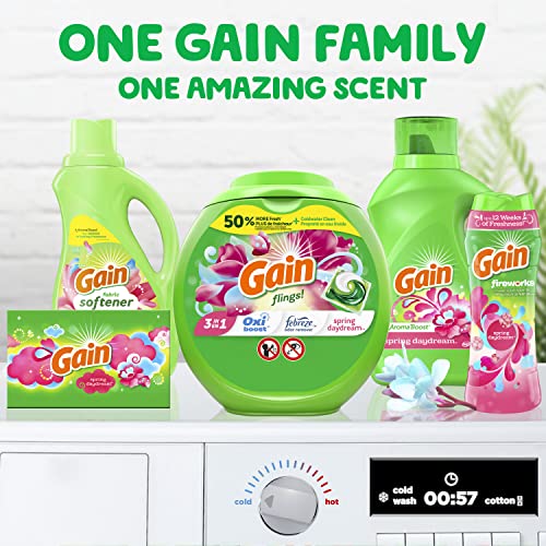 Image of Gain flings Laundry Detergent Soap Pacs HE Compatible 112 ct Long Lasting Scent Spring Daydream