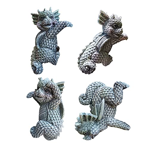 Figura decorativa 3D dinosaurio en resina set de 4 miniatura 2