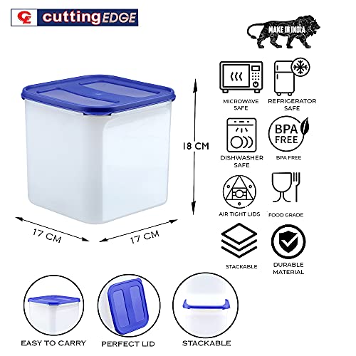 Image of Cutting EDGE 2X Series 4.5L Airtight Modular Container, Set of 2 (Dark Blue)