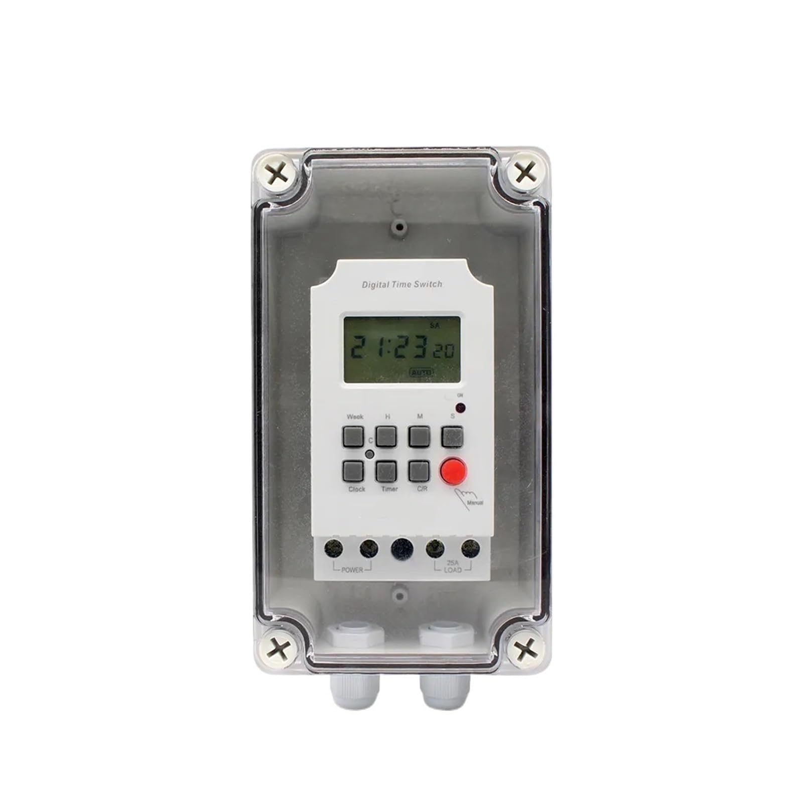 DEBLAN 220V 25A MT316SE Segundo Interruptor de Temporizador Digital programable a Prueba de Lluvia for Exteriores con IP66 a Prueba de Agua