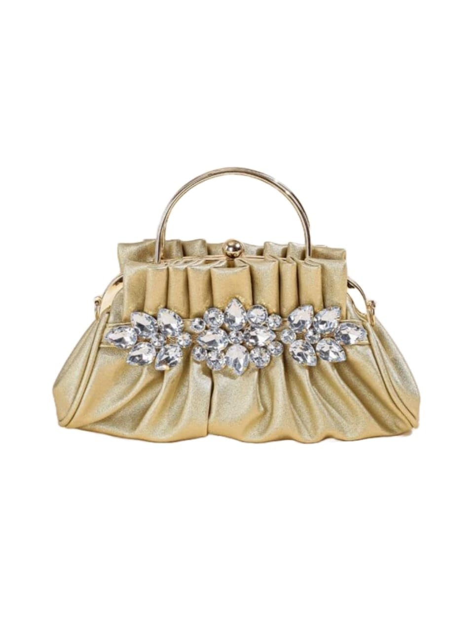 GOODWAVE Party Clutch Bag Chain Sling Bag For Women Girls (GOLD, Polycotton) (B0CB352VXC) Amazon Price History, Amazon Price Tracker