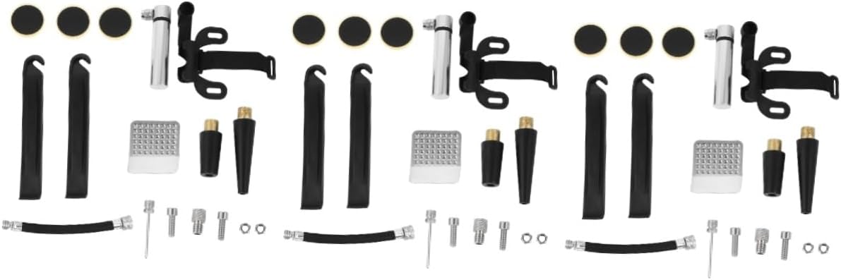 BESPORTBLE 3pcs Portable Bike Pump Tire Repair Kit Glueless Puncture Repair Kit for Bike Accessories Supplies