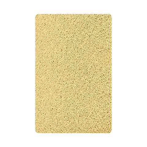 Leotruny PVC Loofah Non-Slip Shower Mat for Bathroom Wet Area Quick Drying (24''x16'', C02-Beige) Cover