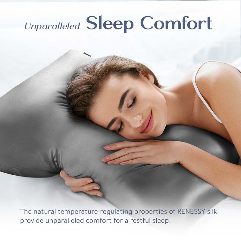RENESSY Premium Silk Pillowcase 100% Organic Mulberry Silk, 22 Momme, Grade 6A, Oeko-Tex Certified in Germany - Image 3