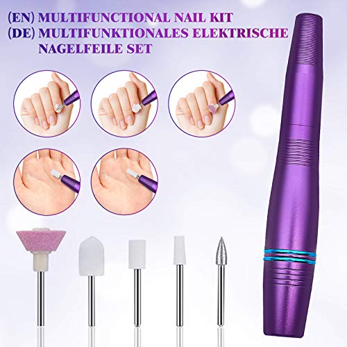 Janolia Elektrische Nagelfeile für Gelnägel 11 in 1 Professionell Elektrische Nagelfräser Set 20000U/Min Einstellbarer… – Bild 5
