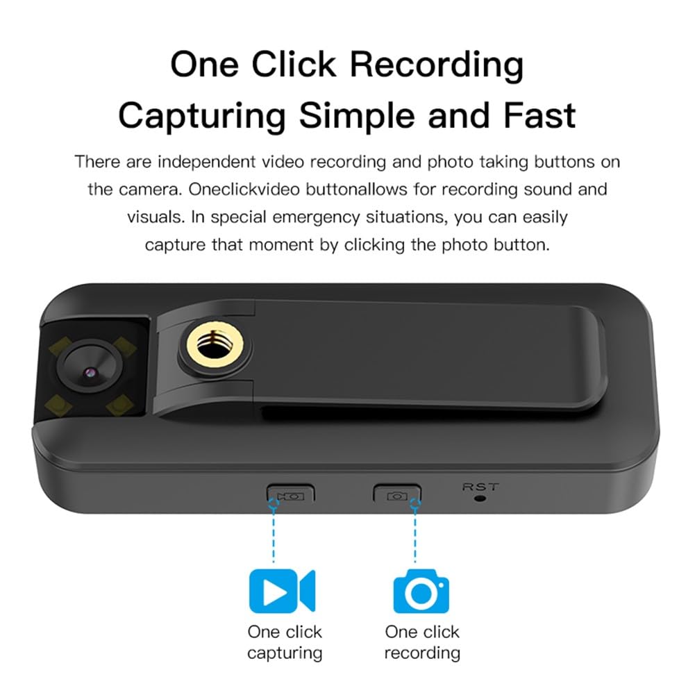 4G für Körperkamera, 4K HD Nachtsicht, 180° Flip-Objektiv, 115° Weitwinkel, Bewegungserkennung, Fernüberwachung per App, 1500 mAh tragbarer Recorder für Auto-Sicherheit