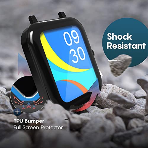 Image of Sounce Protective Case Cover Compatible Zebronics DRIP Protective Case PET HD Clear Ultra-Thin Cover with Unbreakable Screen Guard - (Black)