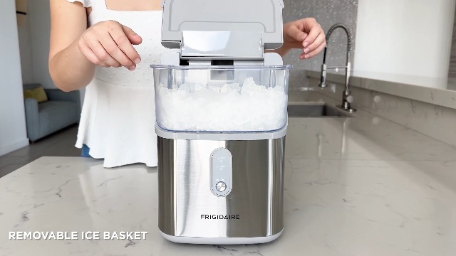 Image of Frigidaire Countertop Crunchy Chewable Nugget Ice Maker V2, 33lbs per Day, Gunmetal