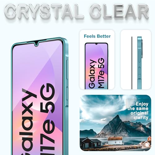 Image of ArmourPro Military-Grade Tempered Glass for Samsung Galaxy M17e, Galaxy F70e - 9H Anti Scratch, Edge-to-Edge Coverage, HD Clarity, Smooth Touch, Case Friendly, Easy Installation Kit with Cable Protector