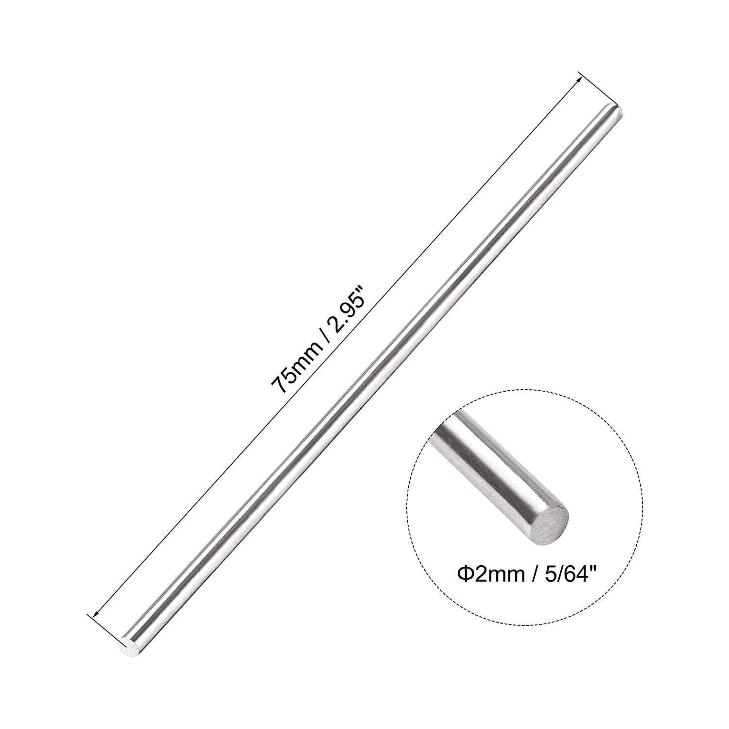 30 Pezzi Asta Acciaio Inox 40x2mm - Barre Tonde Per Fai Da Te E Lavorazioni - Foto 6